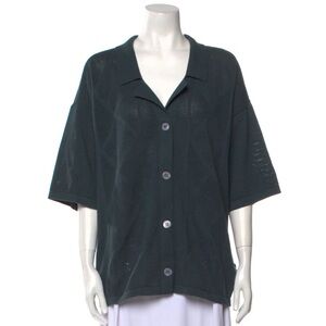 Kith Hunter Green Button-Up Knit Cardigan